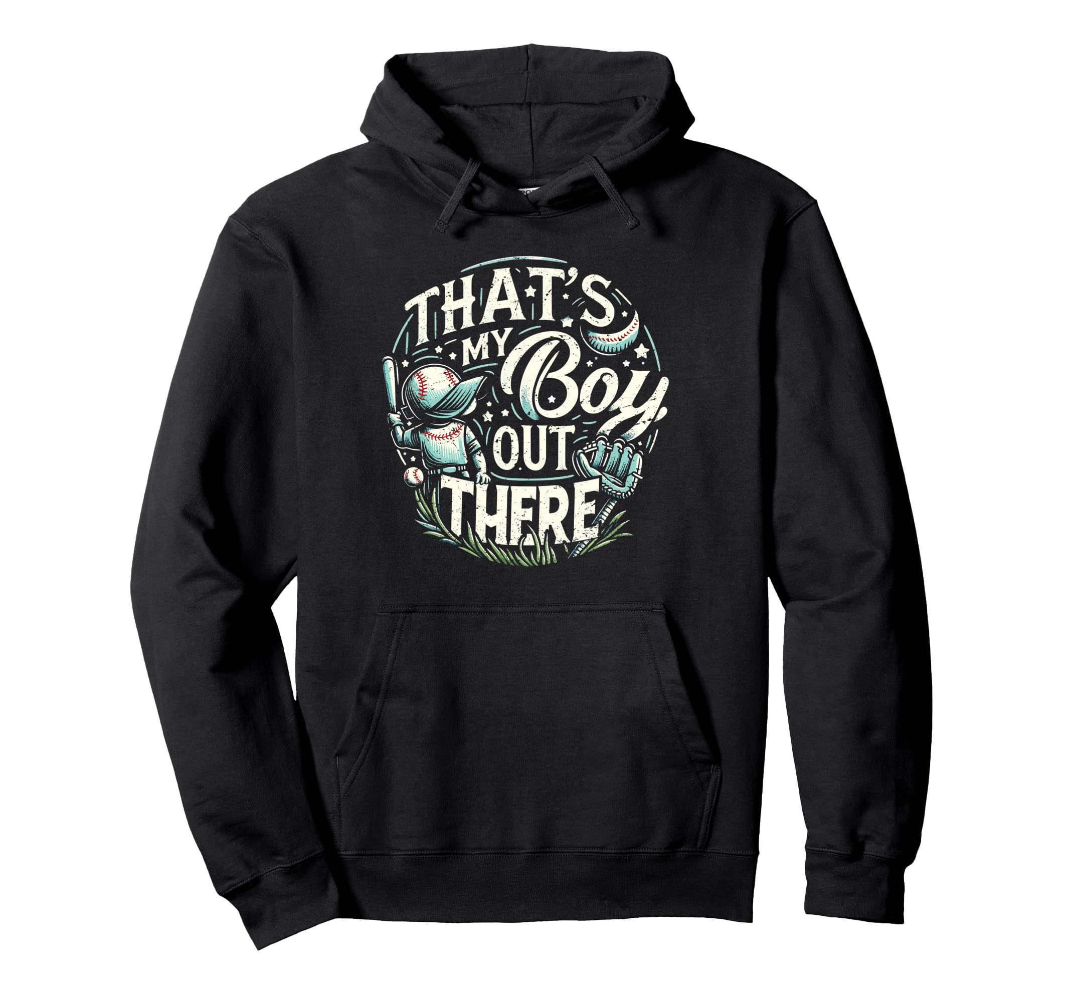 Fathers Day Baseball Dad Hoodie - Custom Art Print Men Women - T-Shirt, Sweatshirt, Hoodie