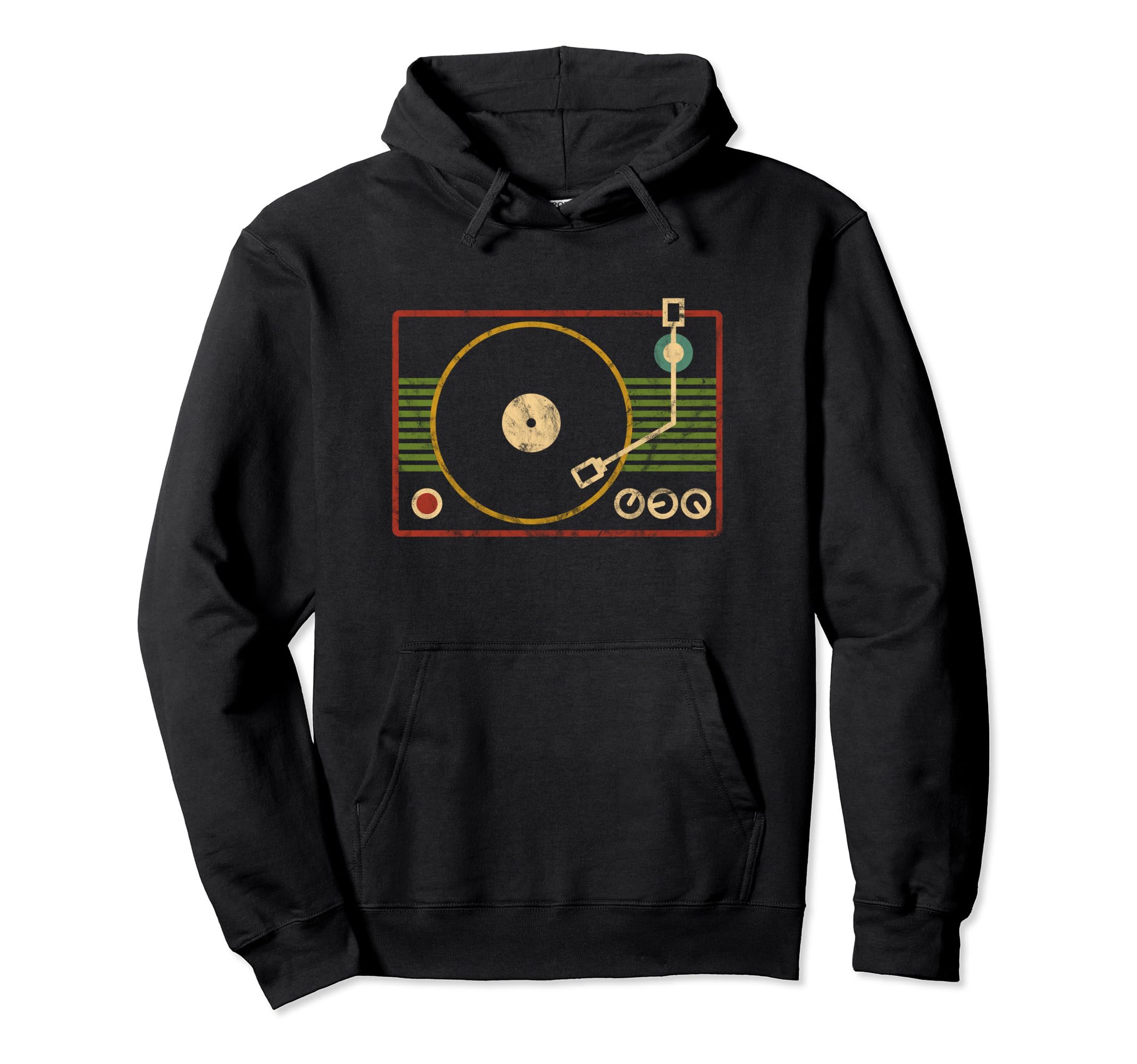 Vinyl Record Player Hoodie - Minimalist Print Men Women - T-Shirt, Sweatshirt, Hoodie