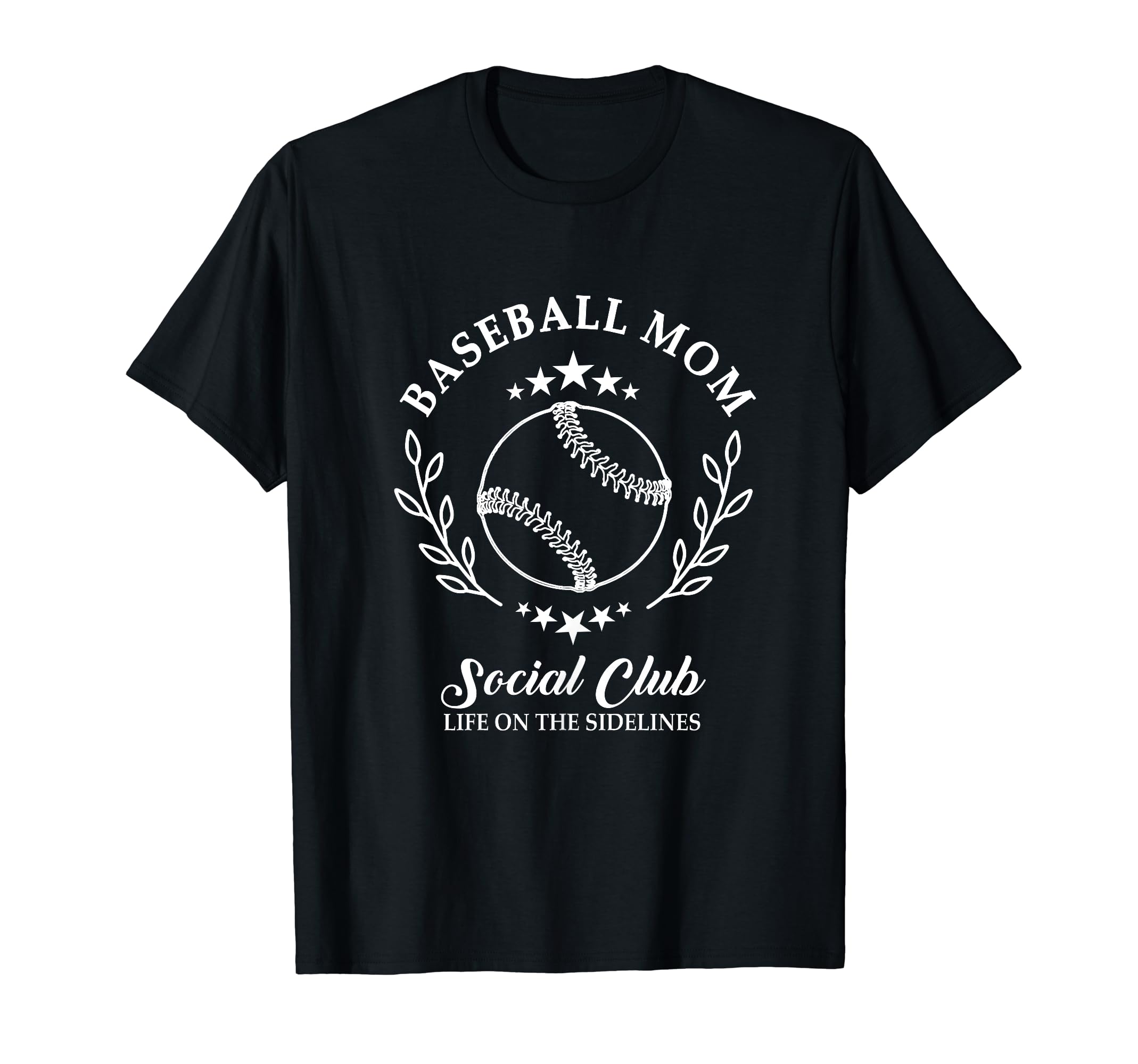 Sideline Social Club Baseball Mom T-Shirt - Custom Art Print for Adults - T-Shirt, Sweatshirt, Hoodie