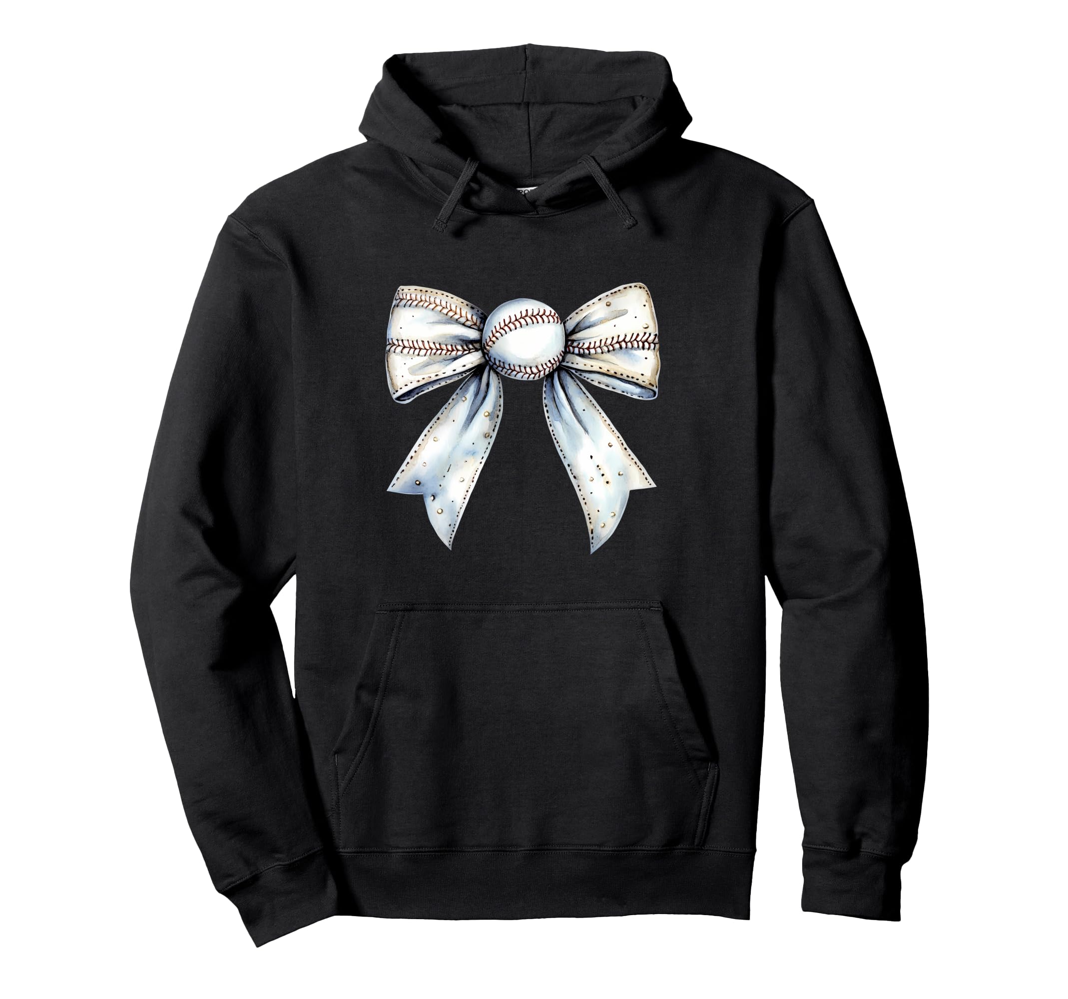 Baseball Coquette Bow Baseball Mom Hoodie - Graphic Print Men Women - T-Shirt, Sweatshirt, Hoodie