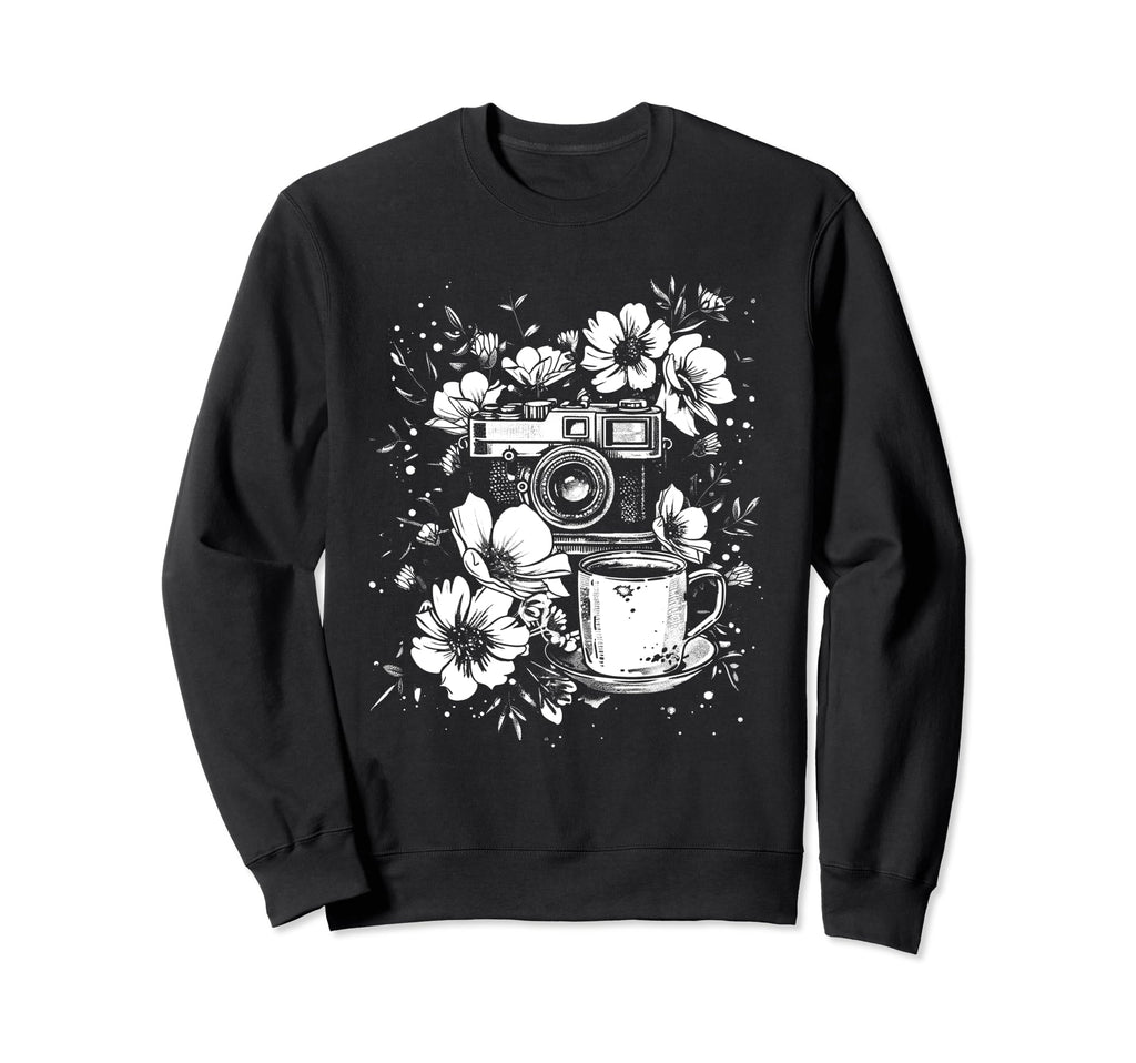 Photographer Coffee Camera Sweatshirt - Casual Everyday Wear Unisex - T-Shirt, Sweatshirt, Hoodie