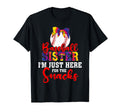 Baseball Sister Im Just Here Snacks Tie T-Shirt - Graphic Print Men Women - T-Shirt, Sweatshirt, Hoodie