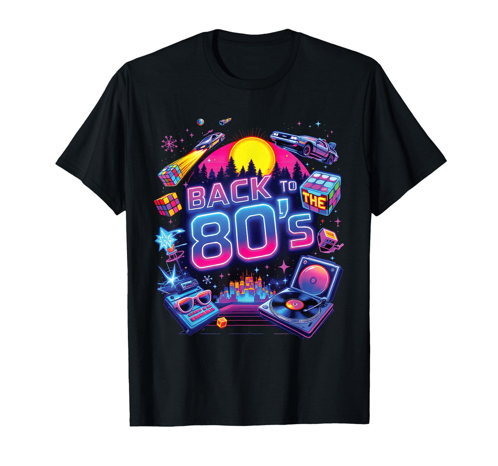 Back To 80S Throwback Vibrant Fun T-Shirt - Fun Novelty Design Men Women - T-Shirt, Sweatshirt, Hoodie