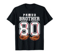 Proud Brother Baseball Player Number 80 T-Shirt - Minimalist Print Unisex - T-Shirt, Sweatshirt, Hoodie