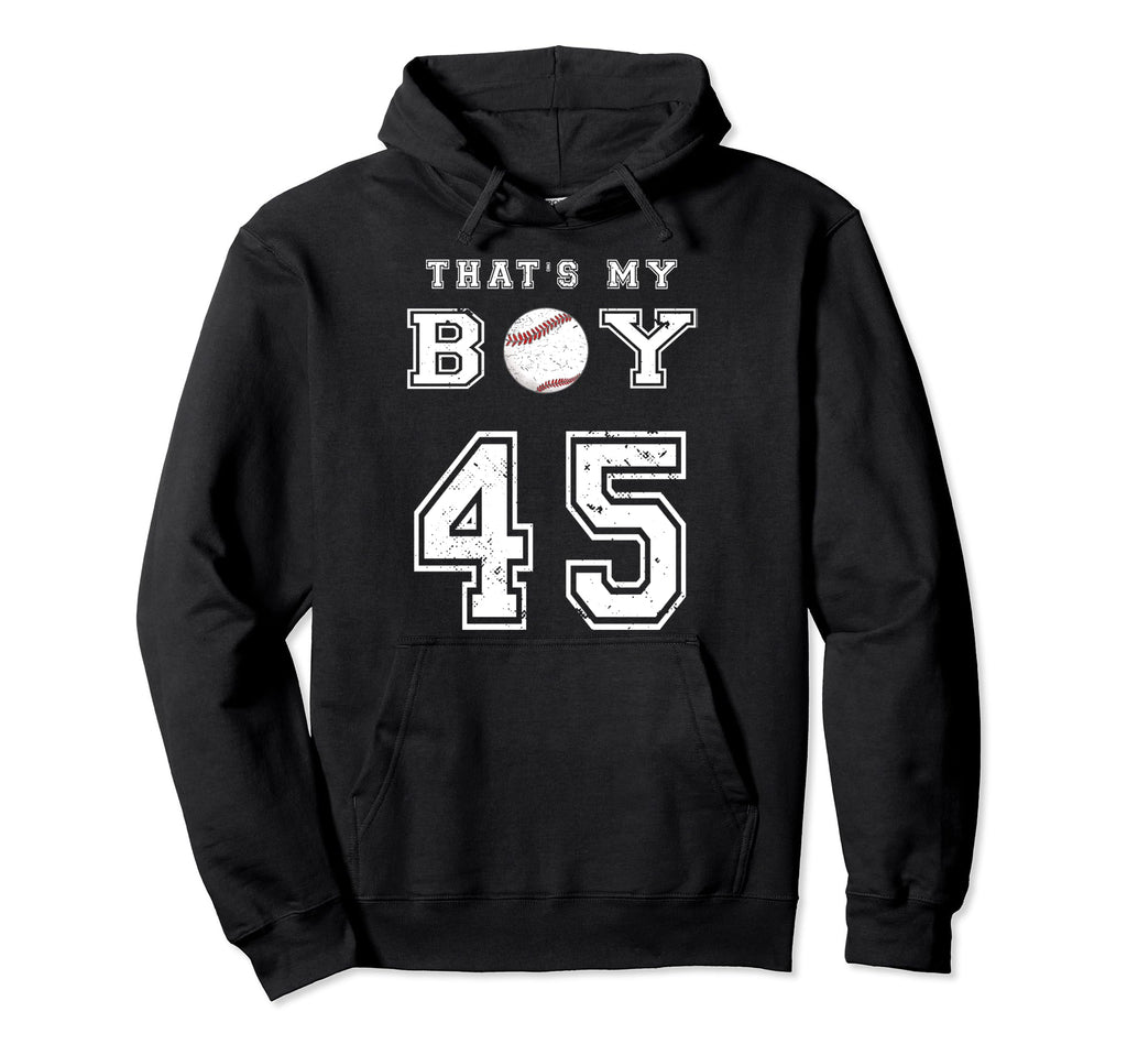 Thats My Baseball 45 Jersey Hoodie - Casual Everyday Wear for Adults - T-Shirt, Sweatshirt, Hoodie