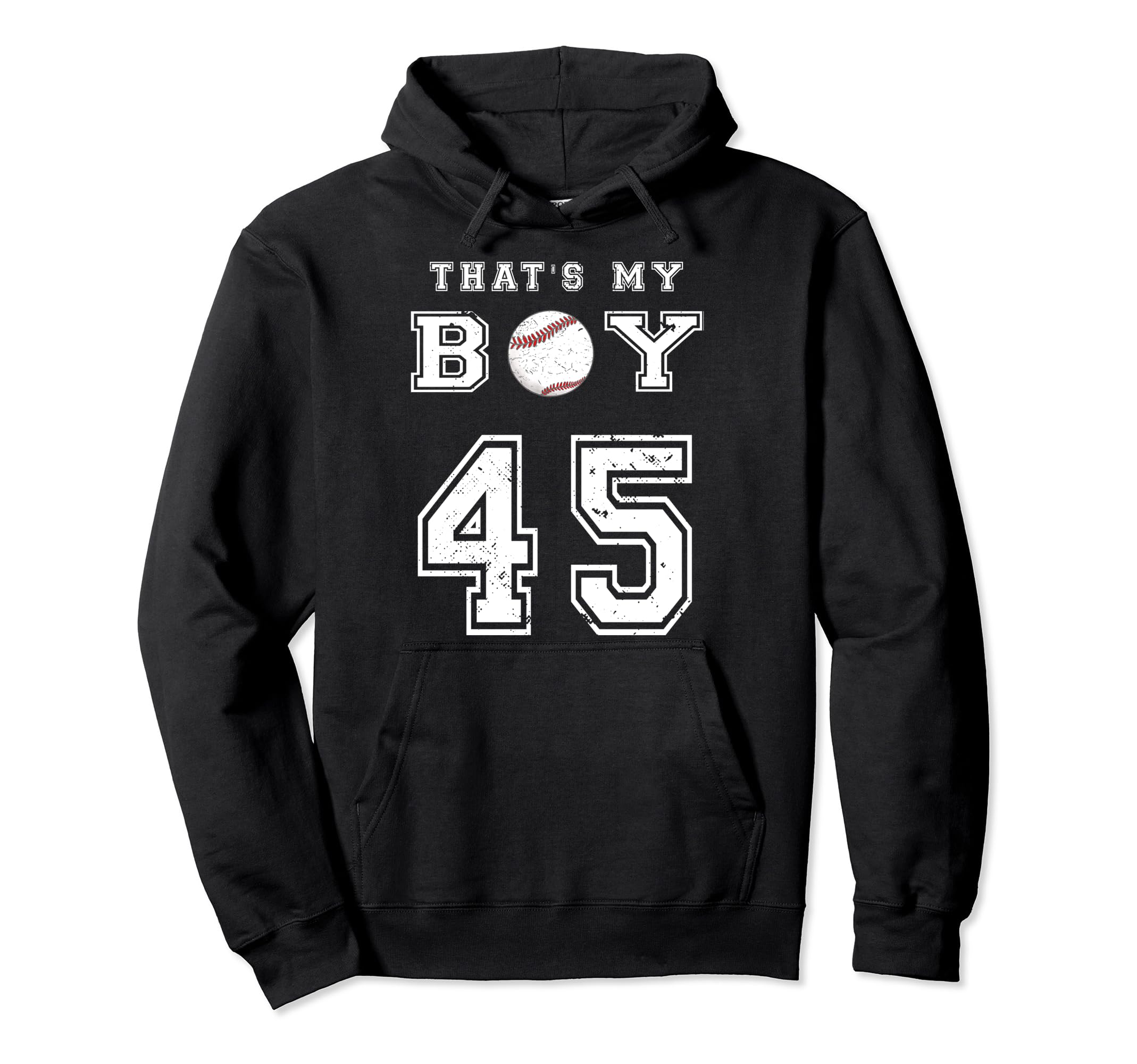 Thats My Baseball 45 Jersey Hoodie - Casual Everyday Wear for Adults - T-Shirt, Sweatshirt, Hoodie