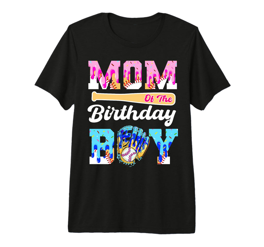 Mom Birthday Baseball Drip Ice Cream Mama T-Shirt - Trendy Graphic Unisex - T-Shirt, Sweatshirt, Hoodie