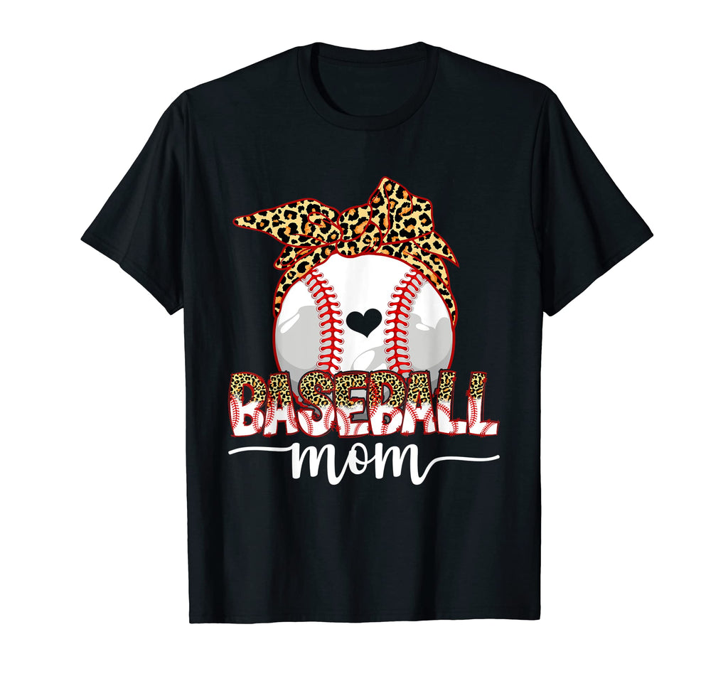 Leopard Baseball Baseball Mom Life T-Shirt - Custom Art Print Men Women - T-Shirt, Sweatshirt, Hoodie