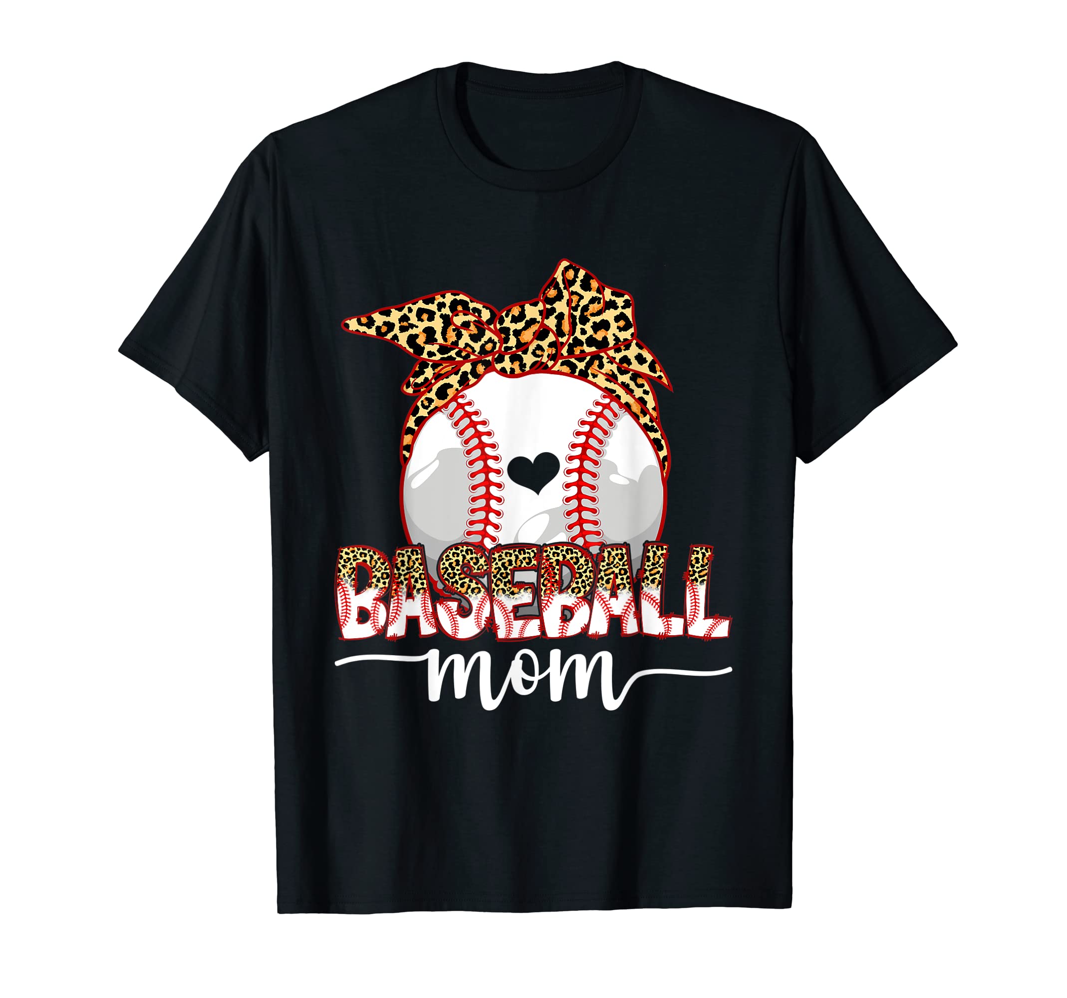 Leopard Baseball Baseball Mom Life T-Shirt - Custom Art Print Men Women - T-Shirt, Sweatshirt, Hoodie