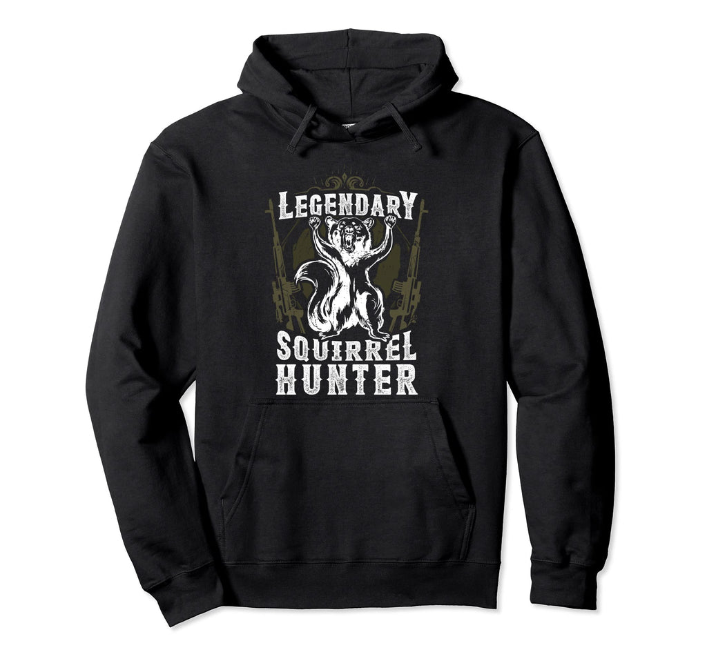 Funny Distressed Squirrel Hunting Hoodie - Casual Everyday Wear Unisex - T-Shirt, Sweatshirt, Hoodie
