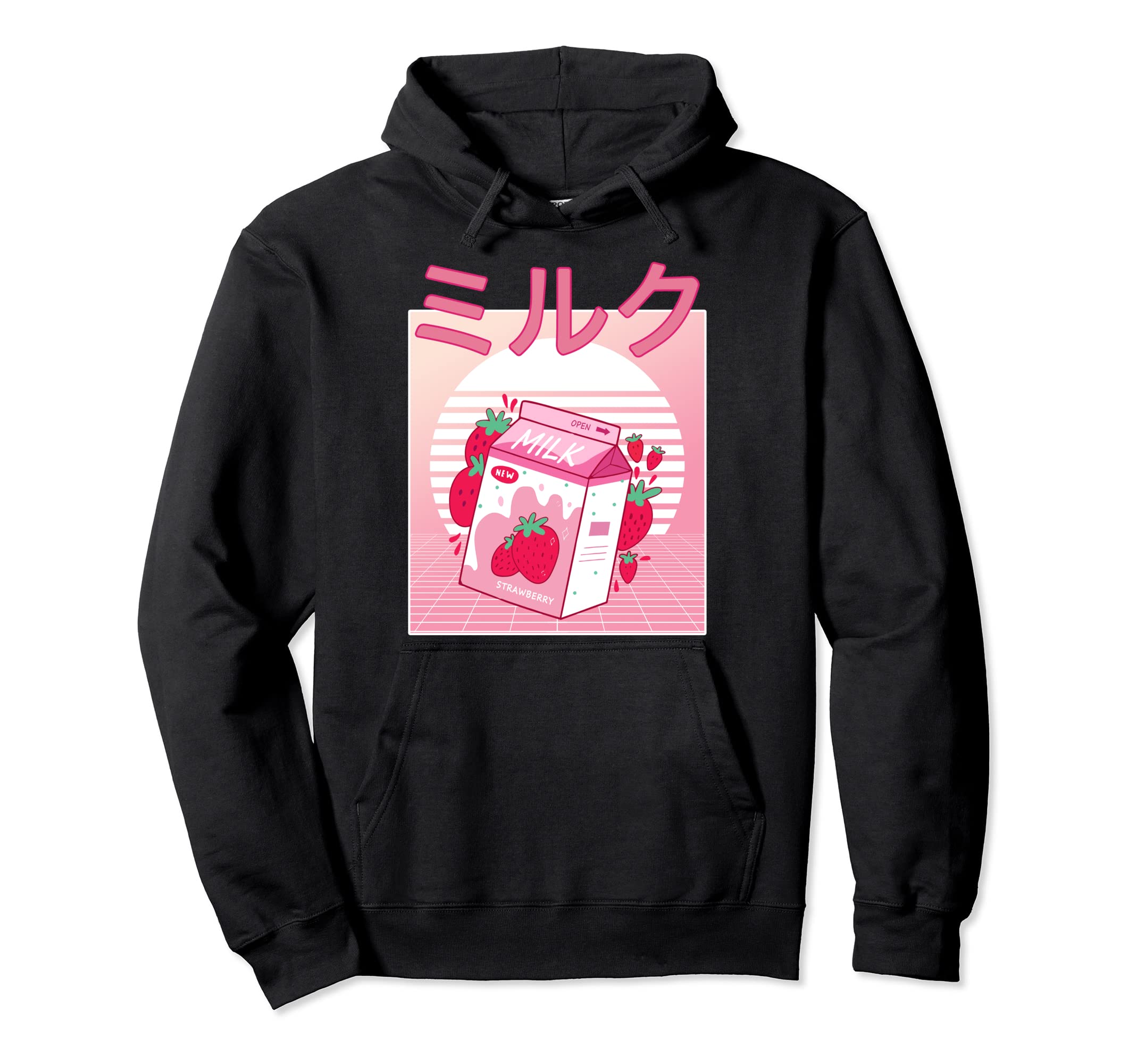 Milk Shake Carton Funny Japanese Kawaii Hoodie - Unique Graphic for Adults - T-Shirt, Sweatshirt, Hoodie