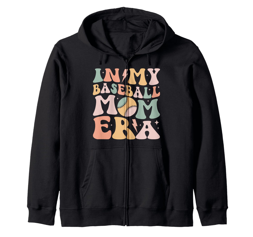 My Baseball Mom Era Sports Team Hoodie - Casual Everyday Wear Men Women - T-Shirt, Sweatshirt, Hoodie