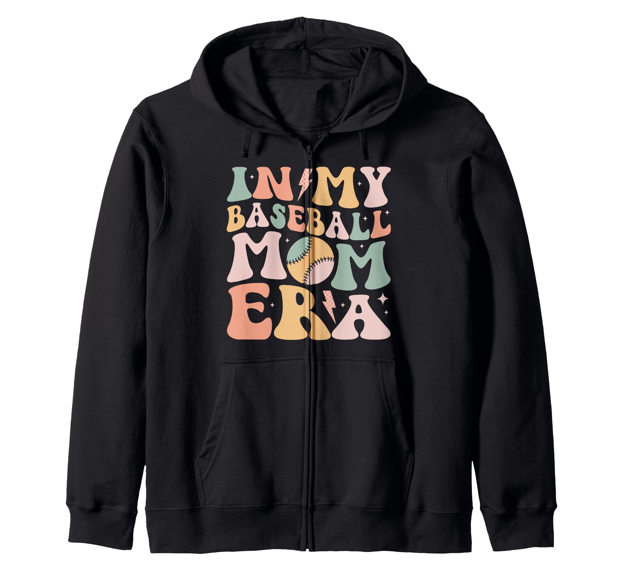 My Baseball Mom Era Sports Team Hoodie - Casual Everyday Wear Men Women - T-Shirt, Sweatshirt, Hoodie