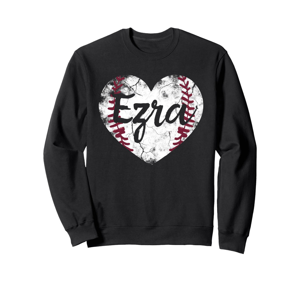 Ezra Baseball Personalized Name Mom Sweatshirt - Graphic Print Unisex - T-Shirt, Sweatshirt, Hoodie