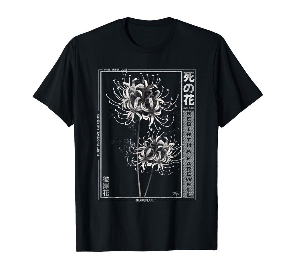 White Spider Lily Japanese T-Shirt - Casual Everyday Wear for Adults - T-Shirt, Sweatshirt, Hoodie