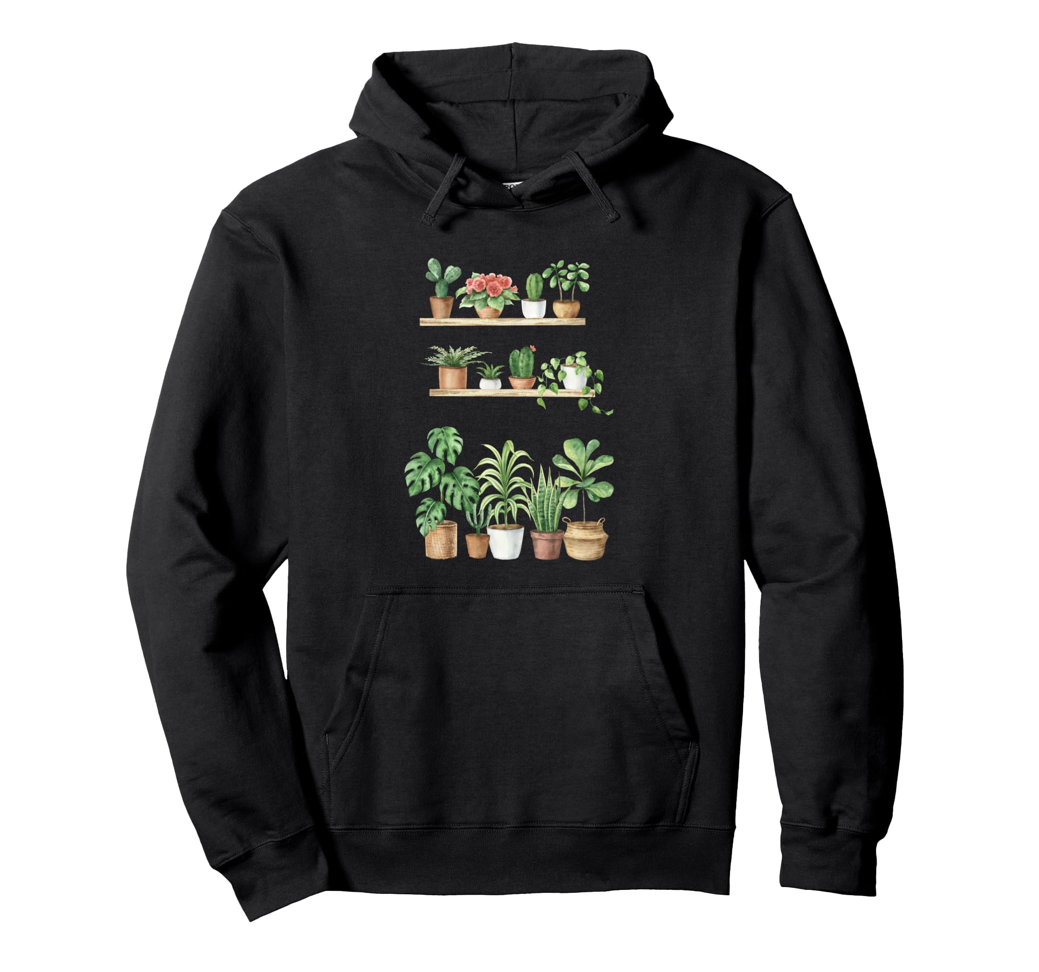 Boho House Plants Cactus Botanical Hoodie - Custom Art Print Unisex - T-Shirt, Sweatshirt, Hoodie
