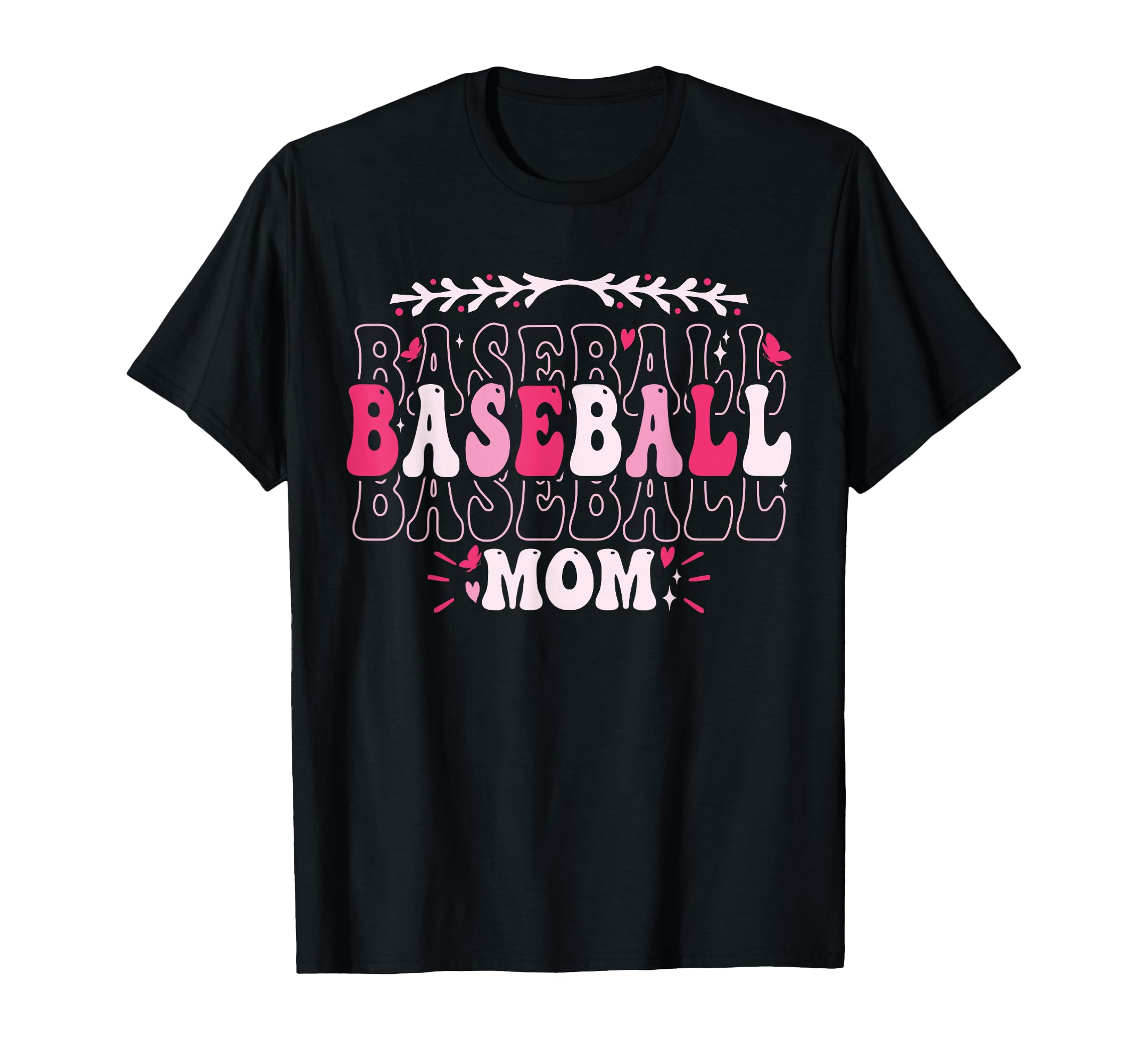 Groovy Baseball Mom Proud Baseball Mom T-Shirt - Unique Graphic Men Women - T-Shirt, Sweatshirt, Hoodie