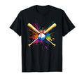 Colorful Baseball T-Shirt - Aesthetic Graphic Men Women - T-Shirt, Sweatshirt, Hoodie