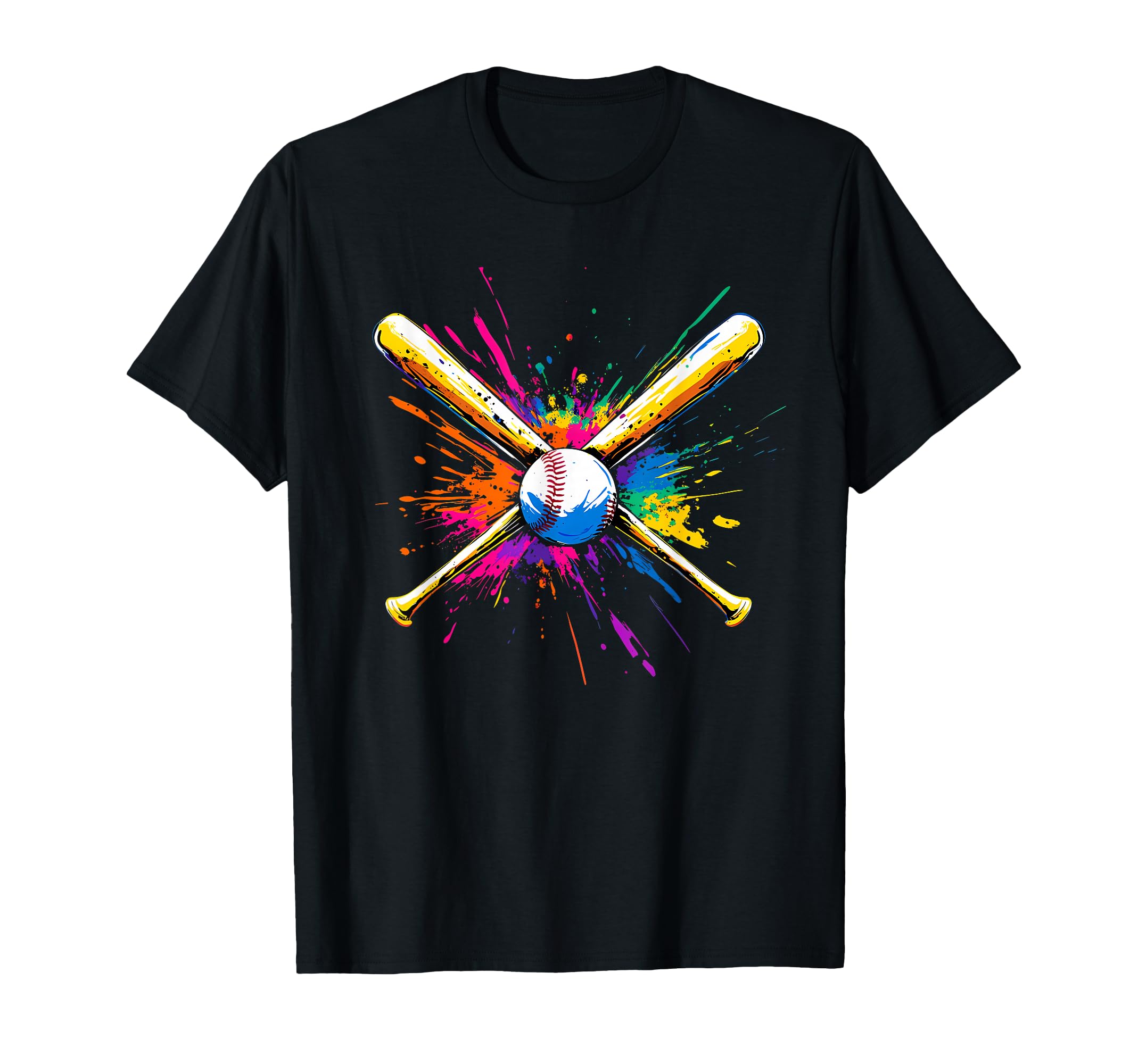 Colorful Baseball T-Shirt - Aesthetic Graphic Men Women - T-Shirt, Sweatshirt, Hoodie