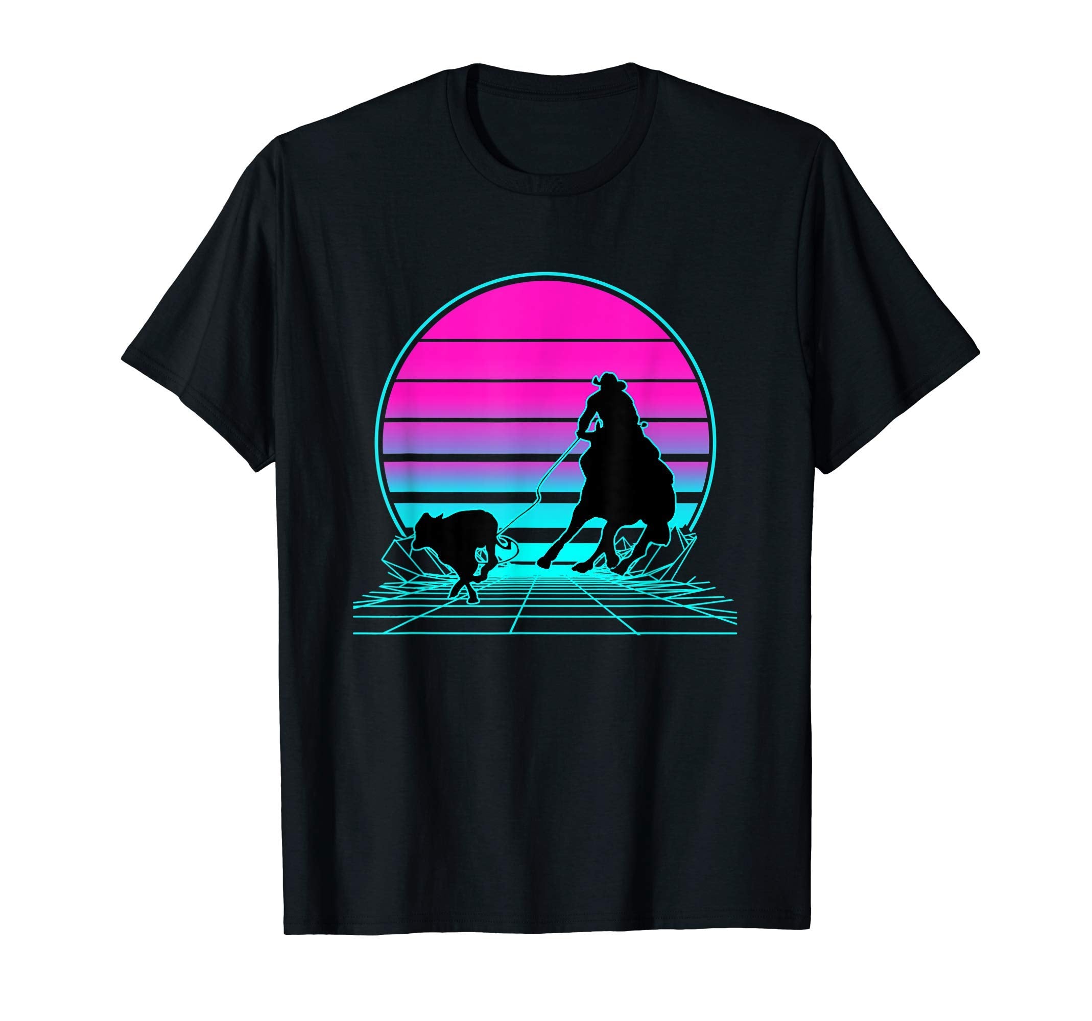 Sunset Calf Roper T-Shirt - Aesthetic Graphic Unisex - T-Shirt, Sweatshirt, Hoodie