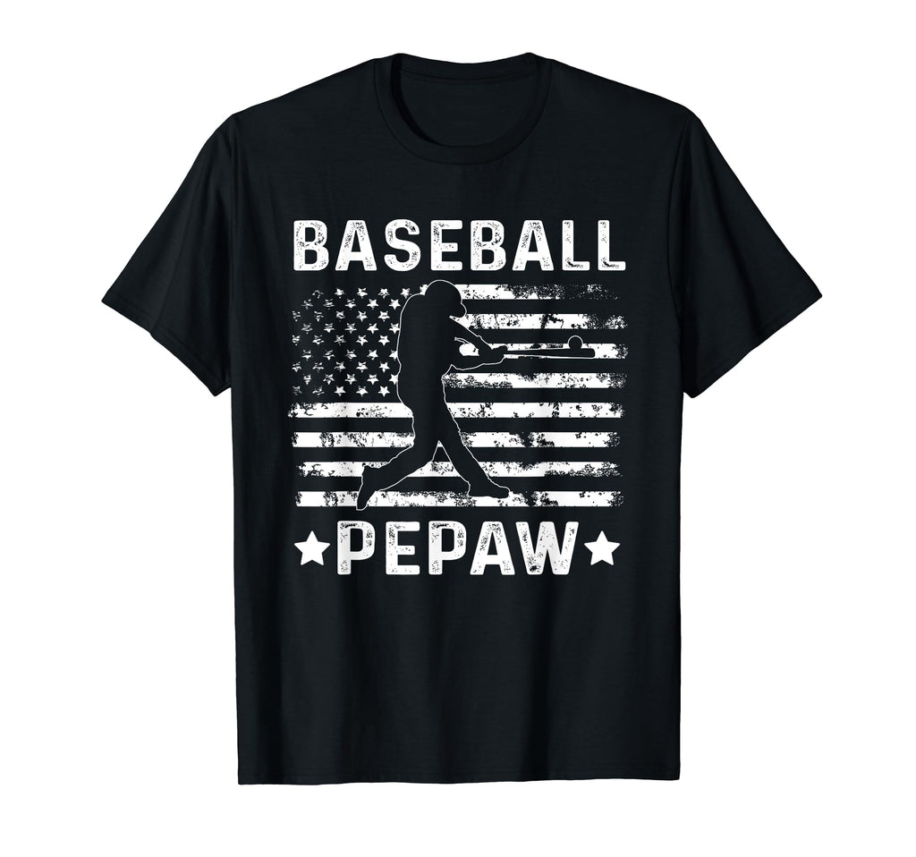 Baseball Pepaw Grandpa Usa Flag 4Th T-Shirt - Fun Novelty Design Unisex - T-Shirt, Sweatshirt, Hoodie