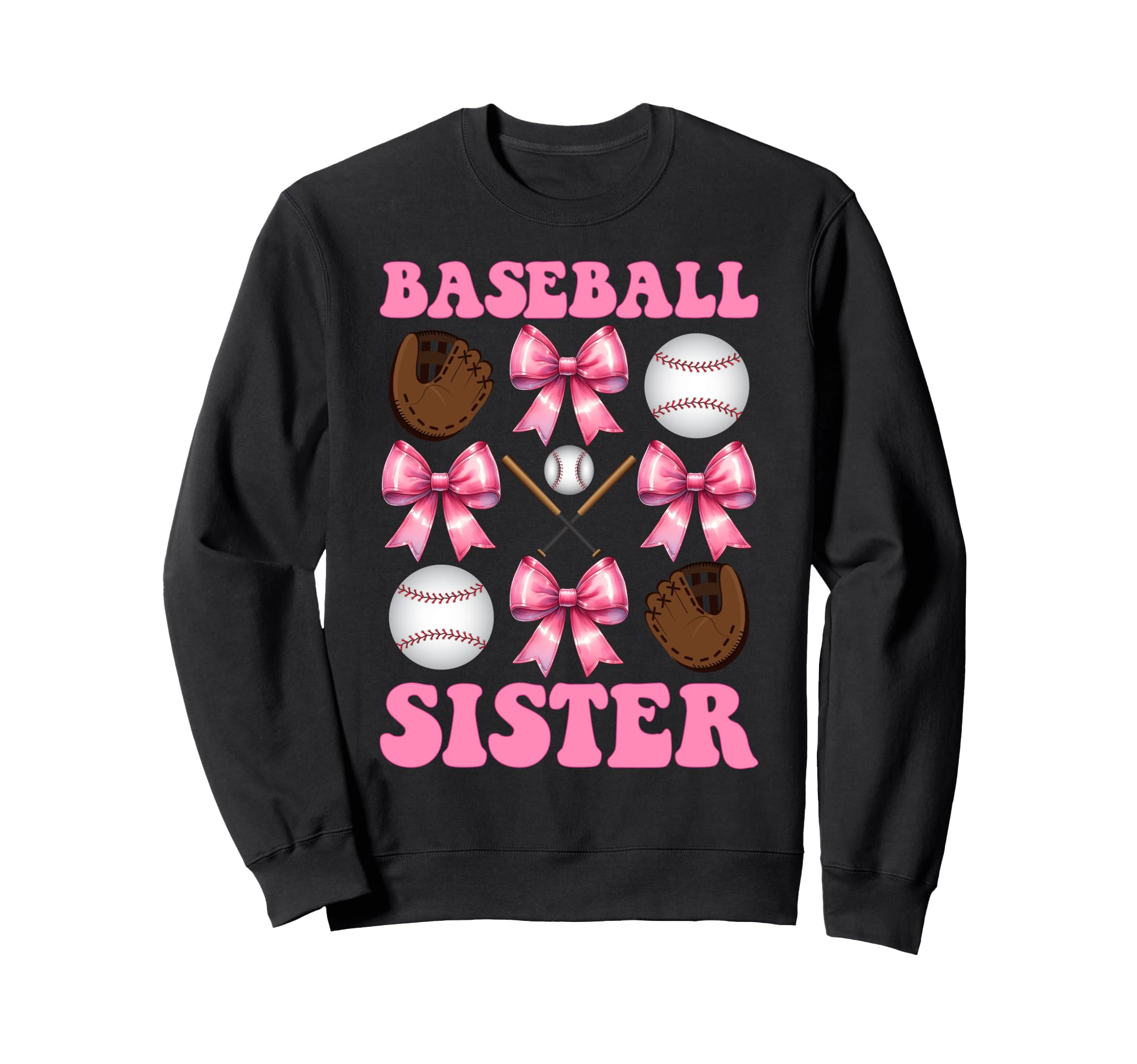 Baseball Sister Baseball Mom Sweatshirt - Custom Art Print for Adults - T-Shirt, Sweatshirt, Hoodie