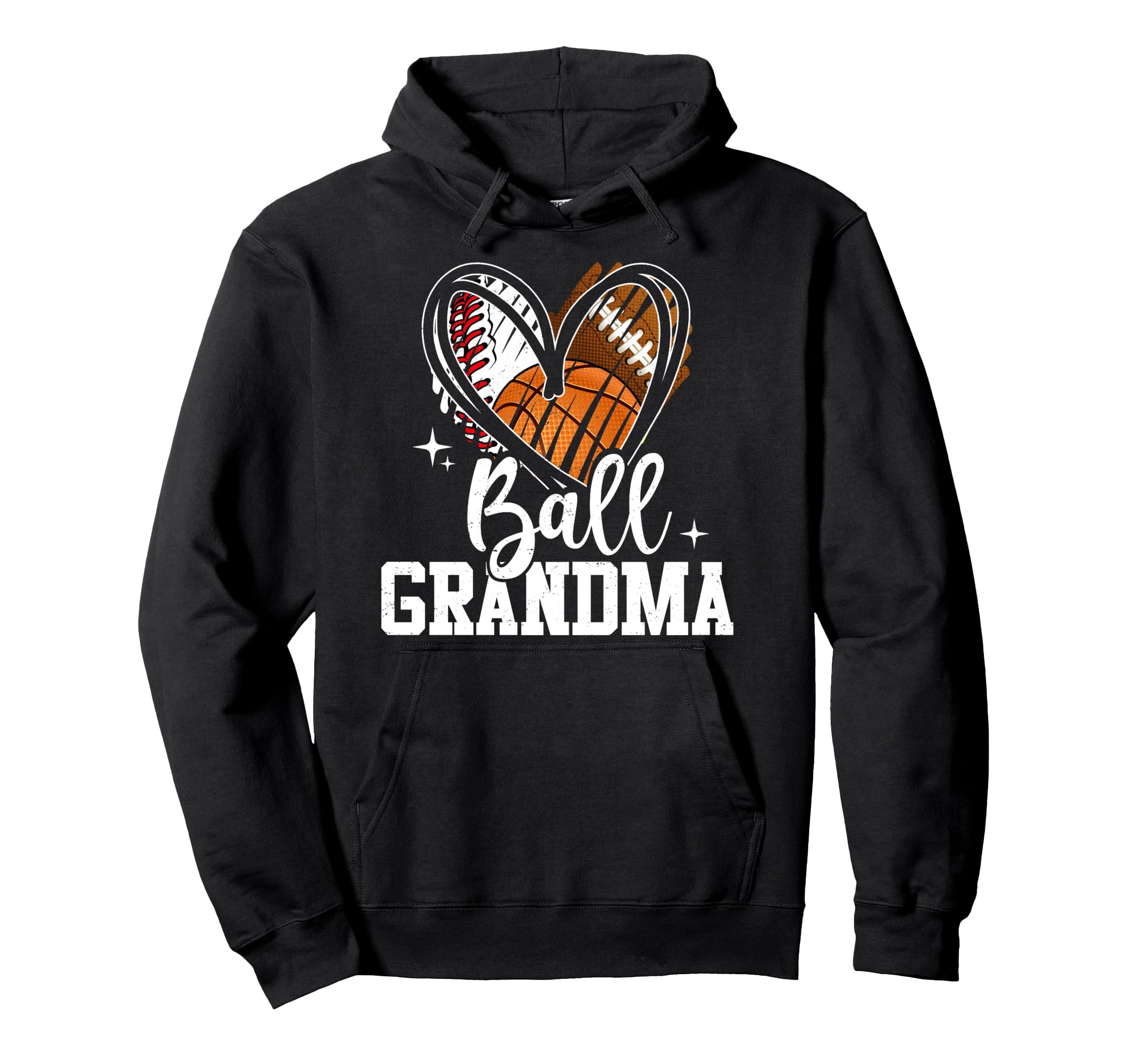 Ball Grandma Baseball Football Hoodie - Casual Everyday Wear Unisex - T-Shirt, Sweatshirt, Hoodie