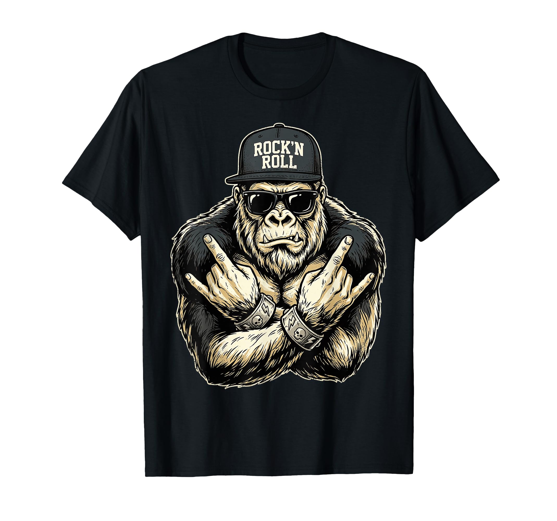 Bigfoot Rock Sasquatch Heavy Metal T-Shirt - Unique Graphic Men Women - T-Shirt, Sweatshirt, Hoodie