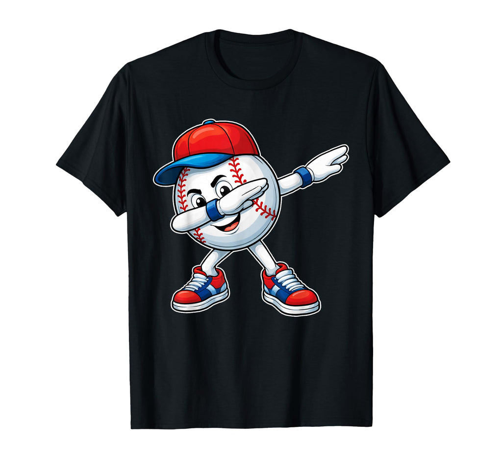 Dabbing Baseball Funny T-Shirt - Minimalist Print for Adults - T-Shirt, Sweatshirt, Hoodie