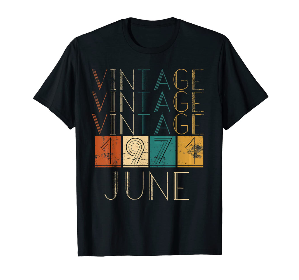 Distressed June 1971 Tshirts T-Shirt - Custom Art Print for Adults - T-Shirt, Sweatshirt, Hoodie