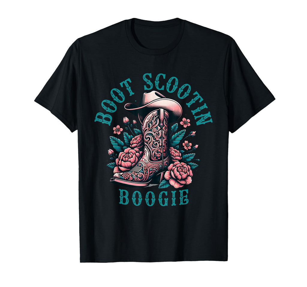 Boot Scootin Boogie Western Cowboys T-Shirt - Fun Novelty Design Unisex - T-Shirt, Sweatshirt, Hoodie