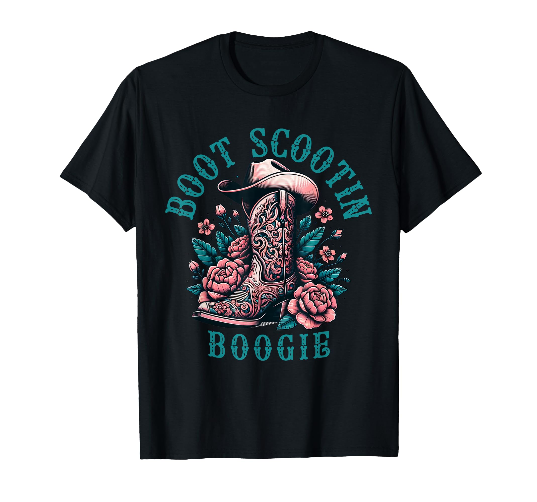 Boot Scootin Boogie Western Cowboys T-Shirt - Fun Novelty Design Unisex - T-Shirt, Sweatshirt, Hoodie