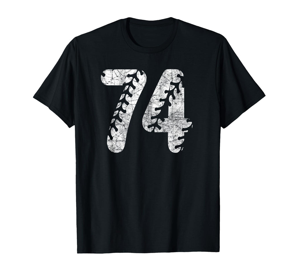 Baseball Softball Mom 74 Number 74 T-Shirt - Graphic Print Unisex - T-Shirt, Sweatshirt, Hoodie