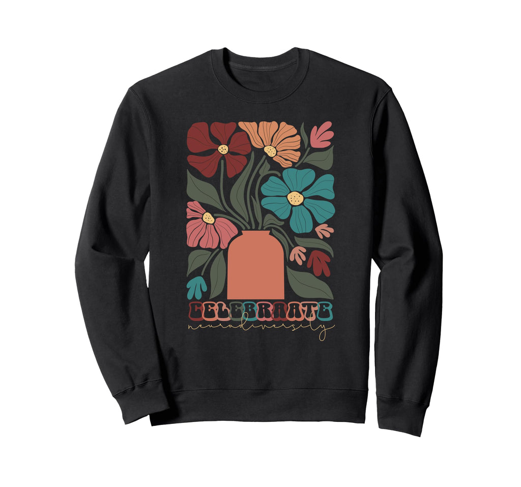 Autism Neurodiversity Celebrate Sweatshirt - Trendy Graphic for Adults - T-Shirt, Sweatshirt, Hoodie