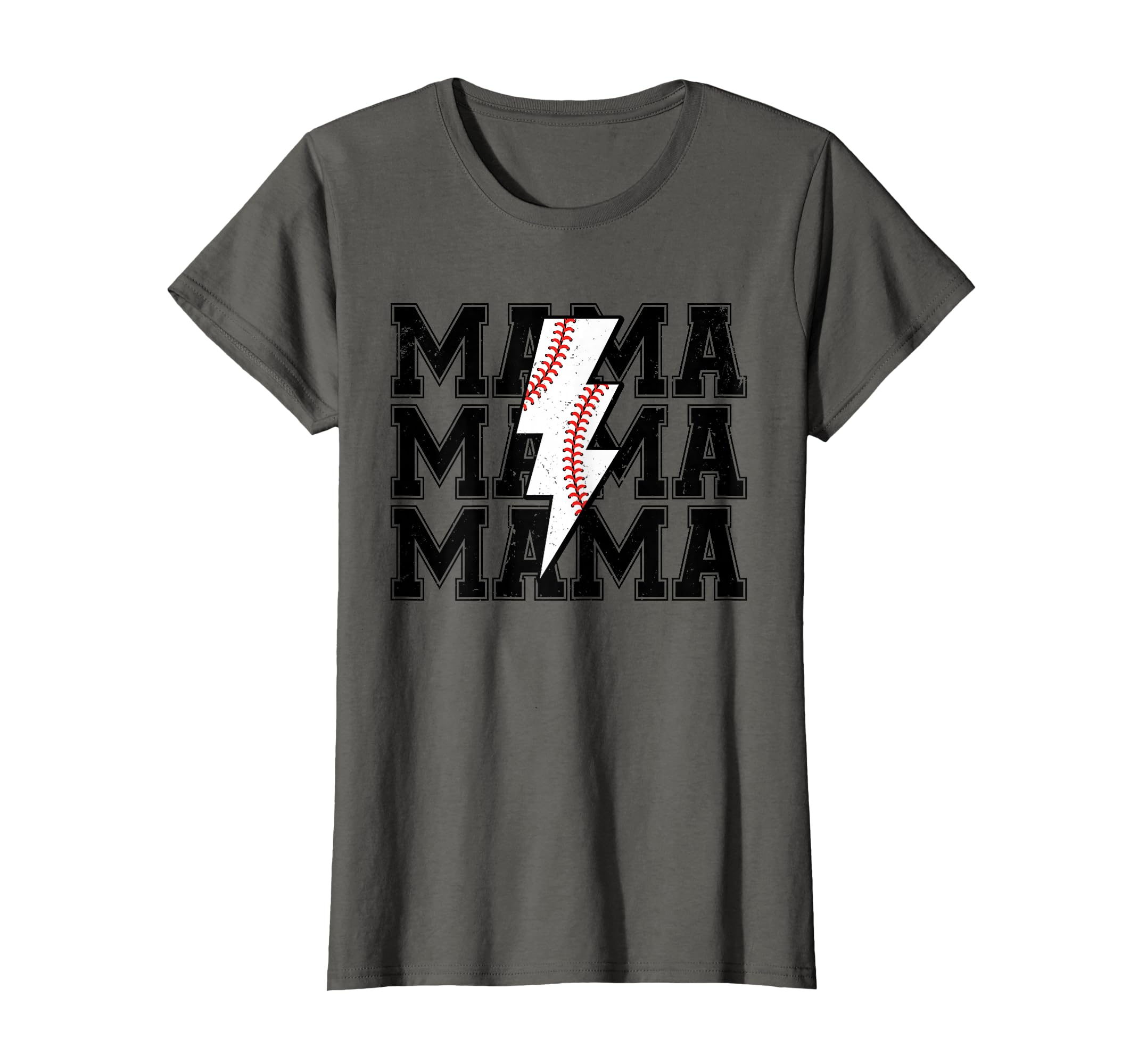 Lightning Bolt Mama Softball Baseball T-Shirt - Novelty Apparel for Adults - T-Shirt, Sweatshirt, Hoodie
