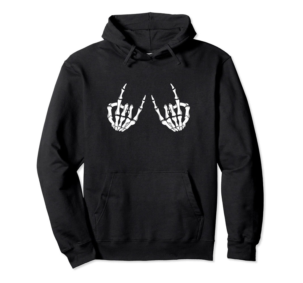 Grunge Alternative Rock Skeleton Hoodie - Minimalist Print for Adults - T-Shirt, Sweatshirt, Hoodie
