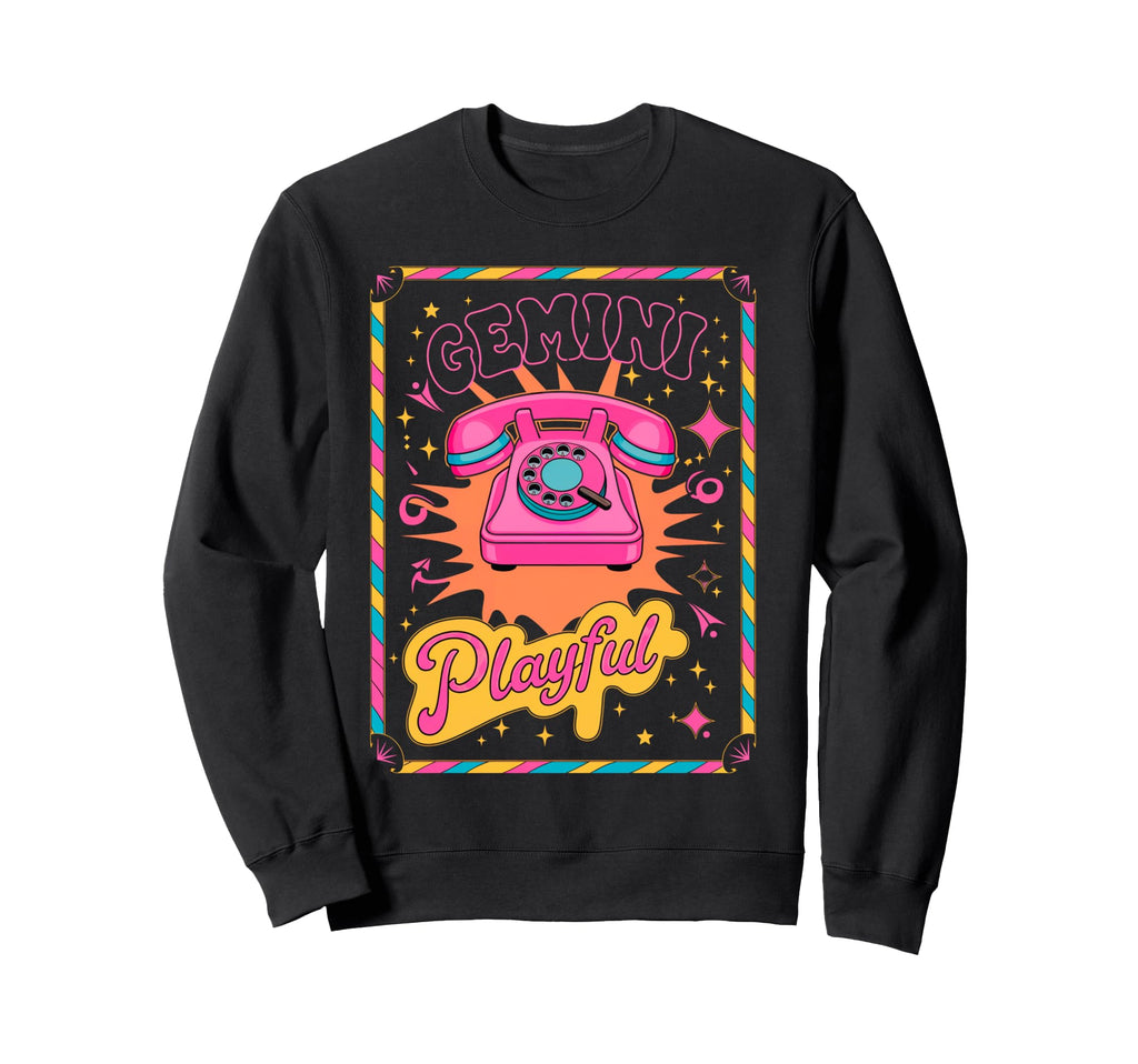 Gemini Playful Boho Phone Zodiac Sweatshirt - Streetwear Style Men Women - T-Shirt, Sweatshirt, Hoodie