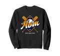 Baseball Mom Mother Mama Baseball Sweatshirt - Novelty Apparel Unisex - T-Shirt, Sweatshirt, Hoodie