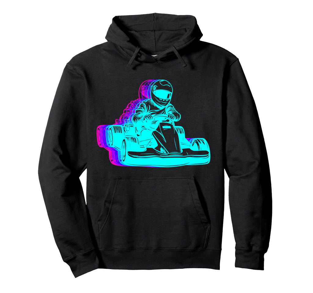 Go Kart Racer Go Karting Vaporwave Hoodie - Minimalist Print Men Women - T-Shirt, Sweatshirt, Hoodie