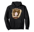 Baseball Glove Coquette Bow Leopard Hoodie - Streetwear Style for Adults - T-Shirt, Sweatshirt, Hoodie