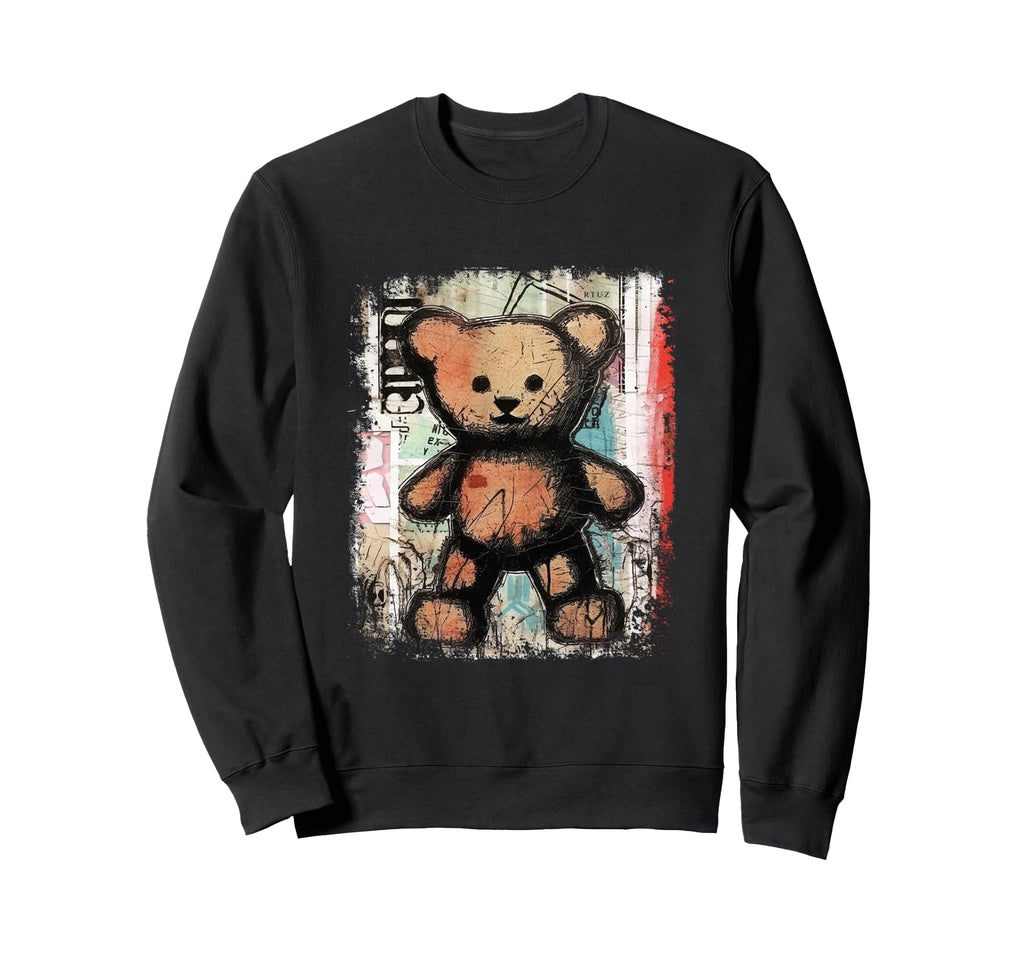 Aesthetic Streetwear Teddy Bear Sweatshirt - Unique Graphic Unisex - T-Shirt, Sweatshirt, Hoodie