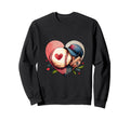 Funny Baseball Heart Sport Sweatshirt - Custom Art Print for Adults - T-Shirt, Sweatshirt, Hoodie
