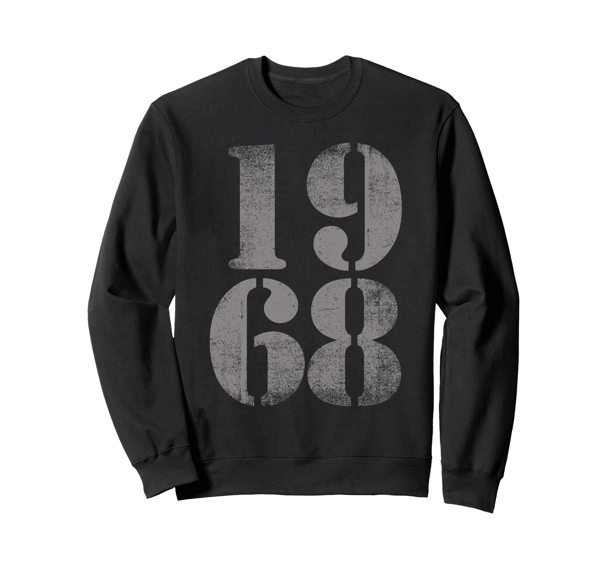 1968 Birth Year Distressed Birthday Sweatshirt - Trendy Graphic for Adults - T-Shirt, Sweatshirt, Hoodie