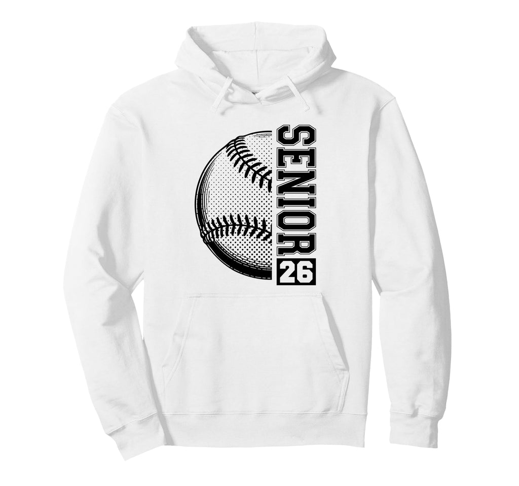 Baseball Senior 26 Class 2026 Hoodie - Custom Art Print Unisex - T-Shirt, Sweatshirt, Hoodie