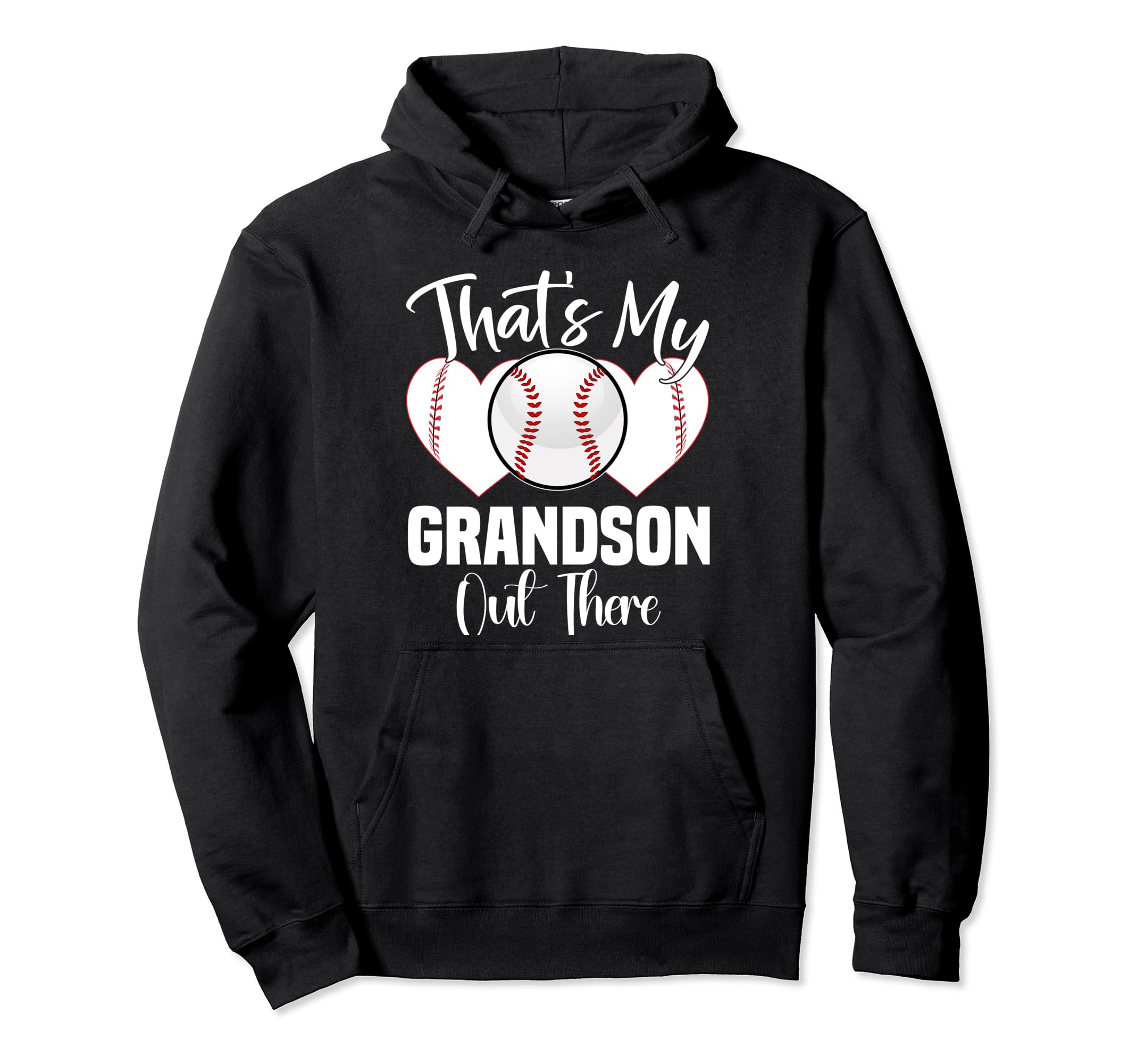 Thats My Grandson Out There Baseball Hoodie - Minimalist Print Men Women - T-Shirt, Sweatshirt, Hoodie