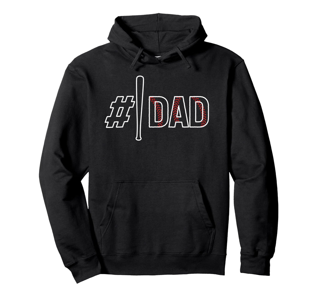 Baseball Player Dad Fathers Day Number Hoodie - Trendy Graphic for Adults - T-Shirt, Sweatshirt, Hoodie
