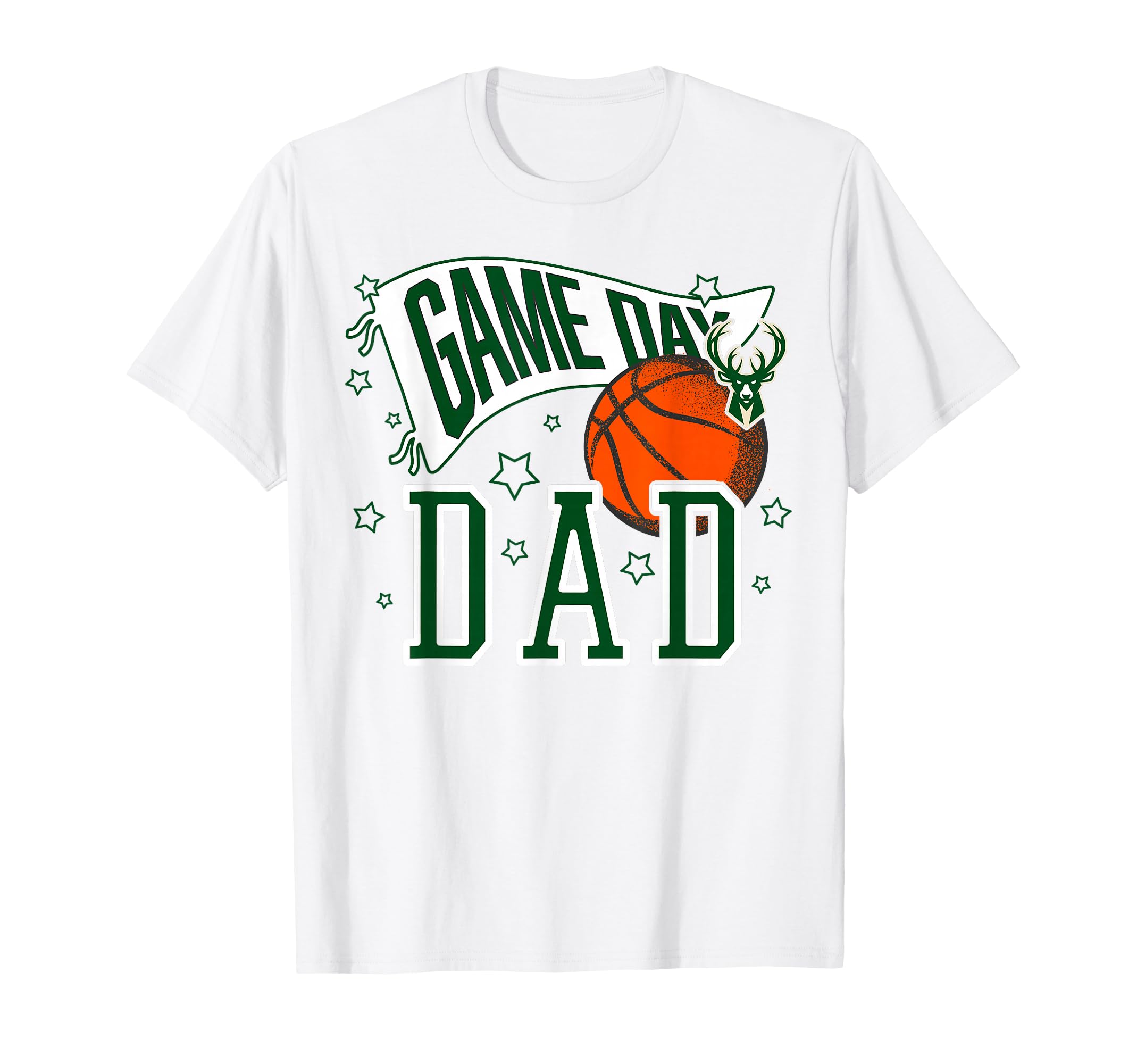 Nba Milwaukee Bucks Fathers Day Pennant T-Shirt - Trendy Graphic Unisex - T-Shirt, Sweatshirt, Hoodie
