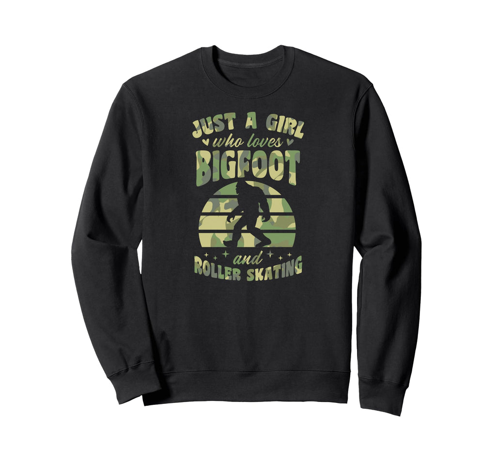 Just Who Loves Bigfoot And Roller Sweatshirt - Novelty Apparel Men Women - T-Shirt, Sweatshirt, Hoodie