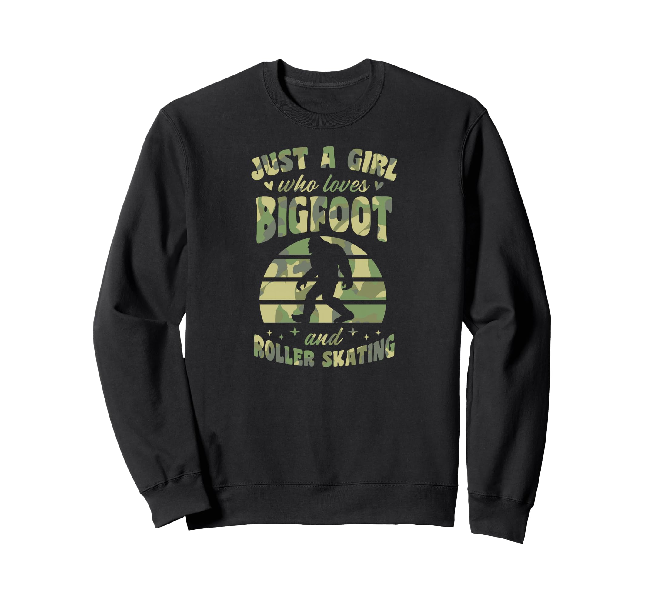 Just Who Loves Bigfoot And Roller Sweatshirt - Novelty Apparel Men Women - T-Shirt, Sweatshirt, Hoodie