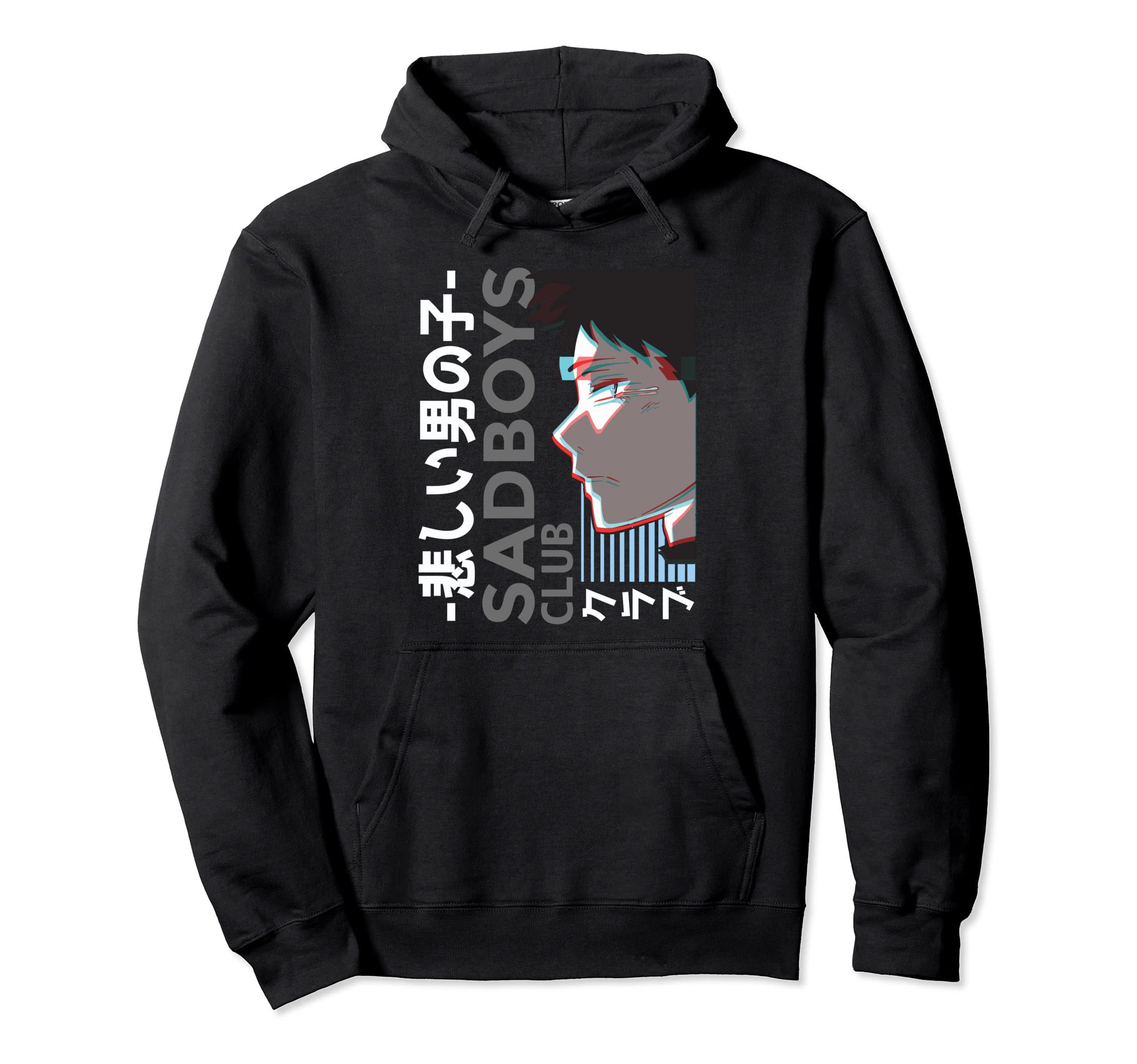 Vaporwave Japanese Manga Aesthetic Sad Hoodie - Unique Graphic Unisex - T-Shirt, Sweatshirt, Hoodie